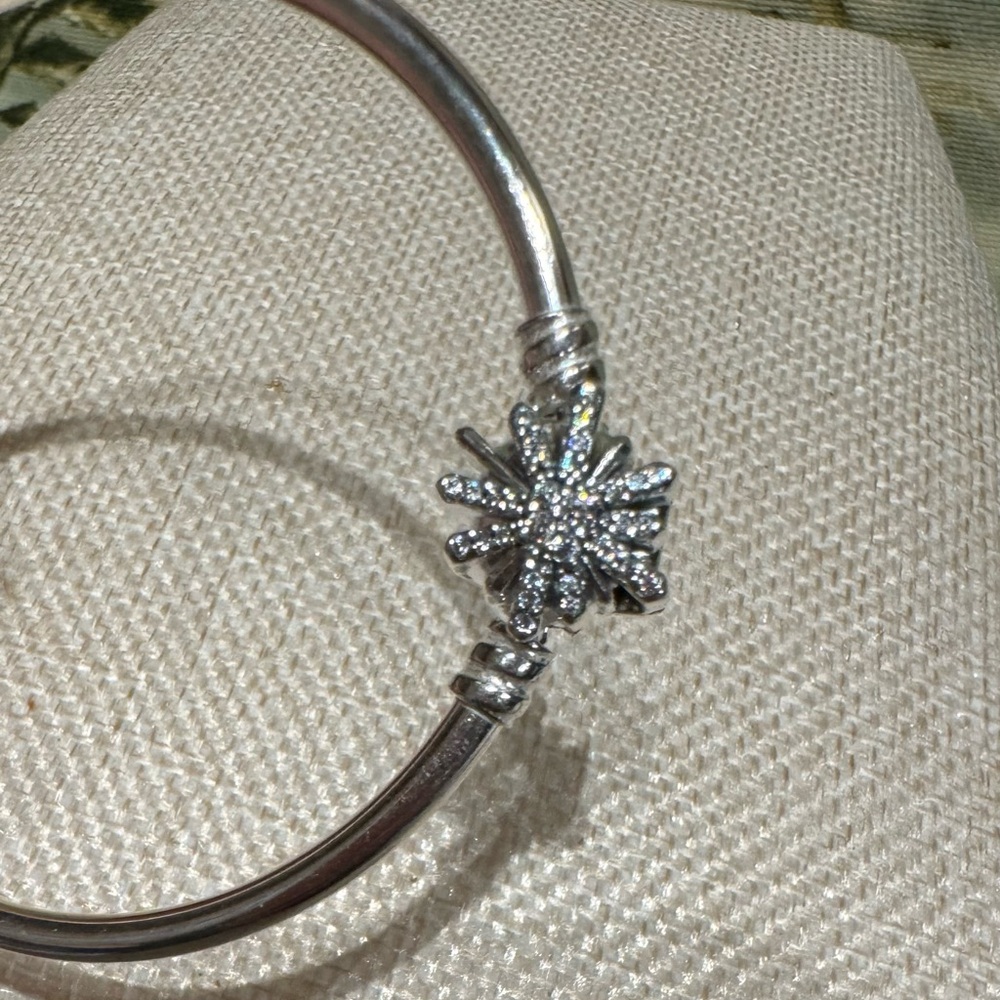 Pandora “The Best is Yet to Come” Fireworks CZ Sterling Silver Bracelet 6.5” - Picture 2 of 3